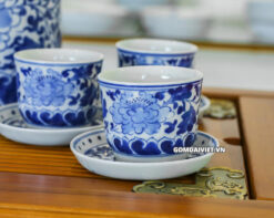 Bộ ấm tích vẽ hoa dây