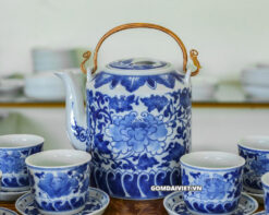 Bộ ấm tích vẽ hoa dây