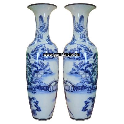 Lộc bình sơn thủy bát tràng