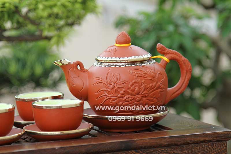 ấm tử sa bát Tràng