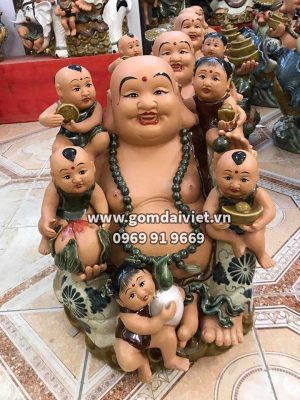 tượng phật di lặc gốm sứ