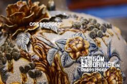 bình hút tài lộc đắp nổi mã đáo thành công