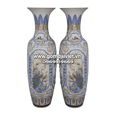 Lọ lộc bình tứ cảnh men rạn cổ