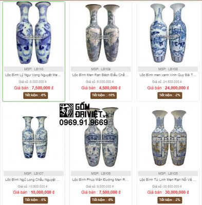 Giá lộc bình gốm sứ Bát Tràng có đắt không?