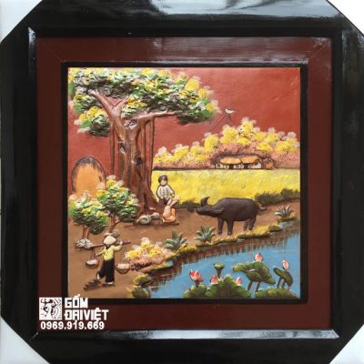 Tranh gốm treo tường được rất nhiều gia đình lựa chọn hiện nay