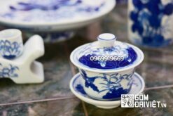 Bát sâm men rong vẽ sen