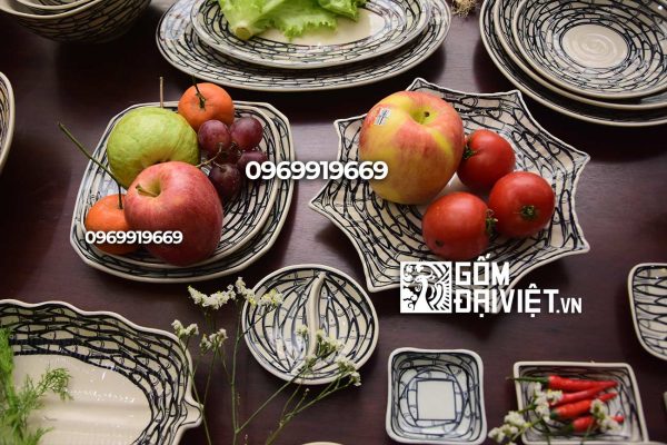 Bát đĩa bát tràng cách điệu