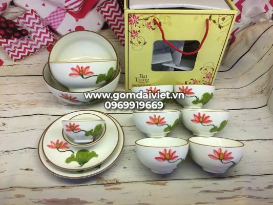 Hộp quà tặng bát đĩa bát tràng