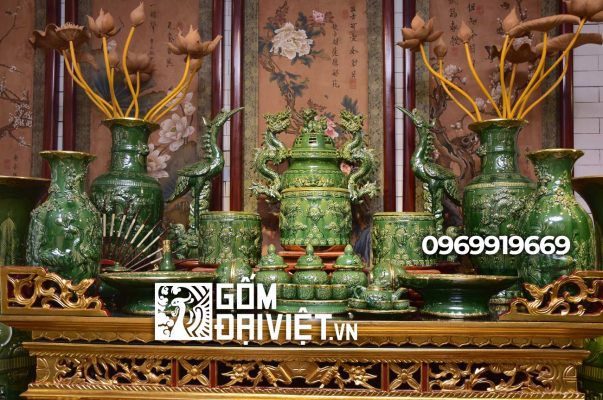 Bộ đồ thờ bát tràng đầy đủ