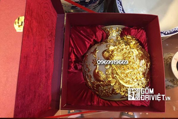 quà tặng tân gia bình hút tài lộc công đào