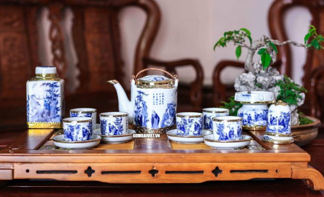 quà tặng tân gia ấm chén bát tràng