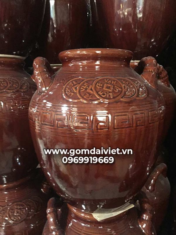 Bình sứ ngâm rượu mơ Bát Tràng