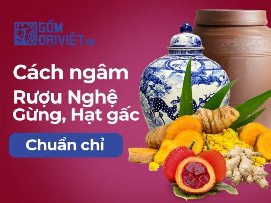Cách ngâm rượu nghệ, gừng, hạt gấc tại nhà