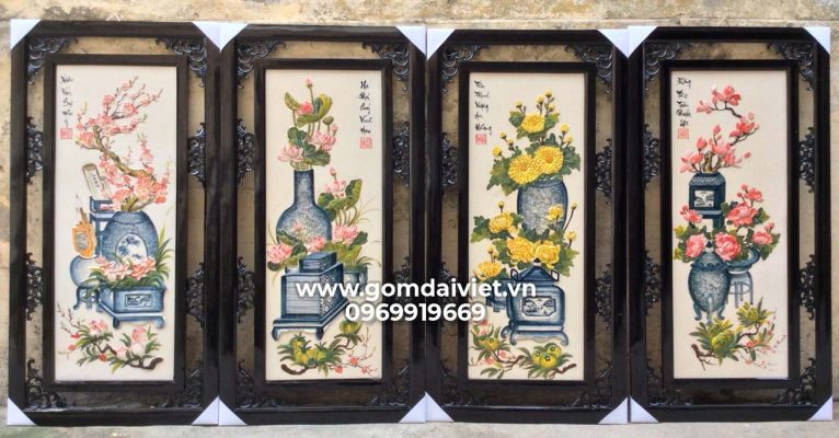 Tranh gốm theo bộ cổ đồ
