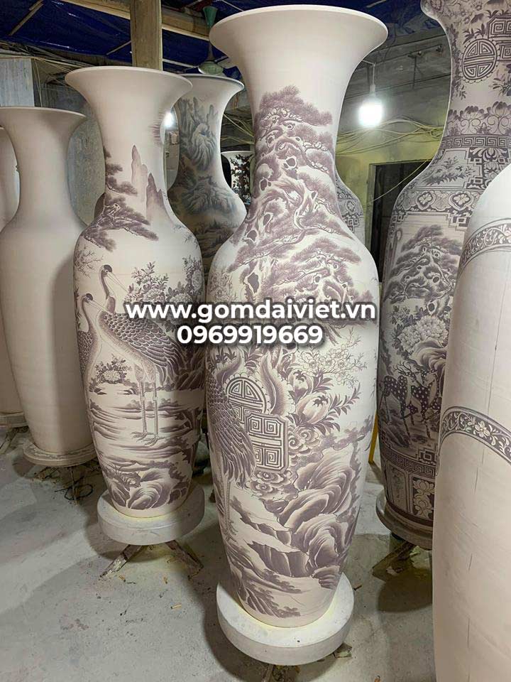 Công đoạn sản xuất lộc bình gốm sứ phong thủy