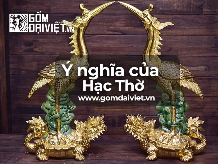 Ý nghĩa tâm linh của đôi hạc thờ trong tín ngưỡng thờ cúng