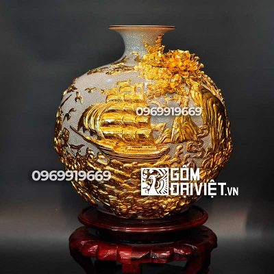 Bình hút tài lộc thuận buồm xuôi gió quà biếu sếp nam