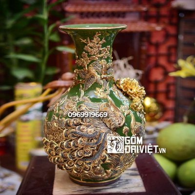 Bình gốm sứ phong thủy quà biếu sếp nam ý nghĩa