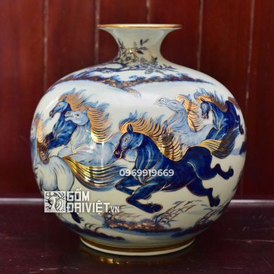 Bình hút tài lộc mã đáo thành công quà biếu sếp nam