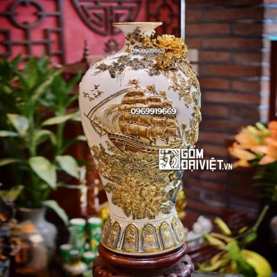 Mai bình tích lộc thuận buồm xuôi gió màu trắng quà biếu sếp nữ