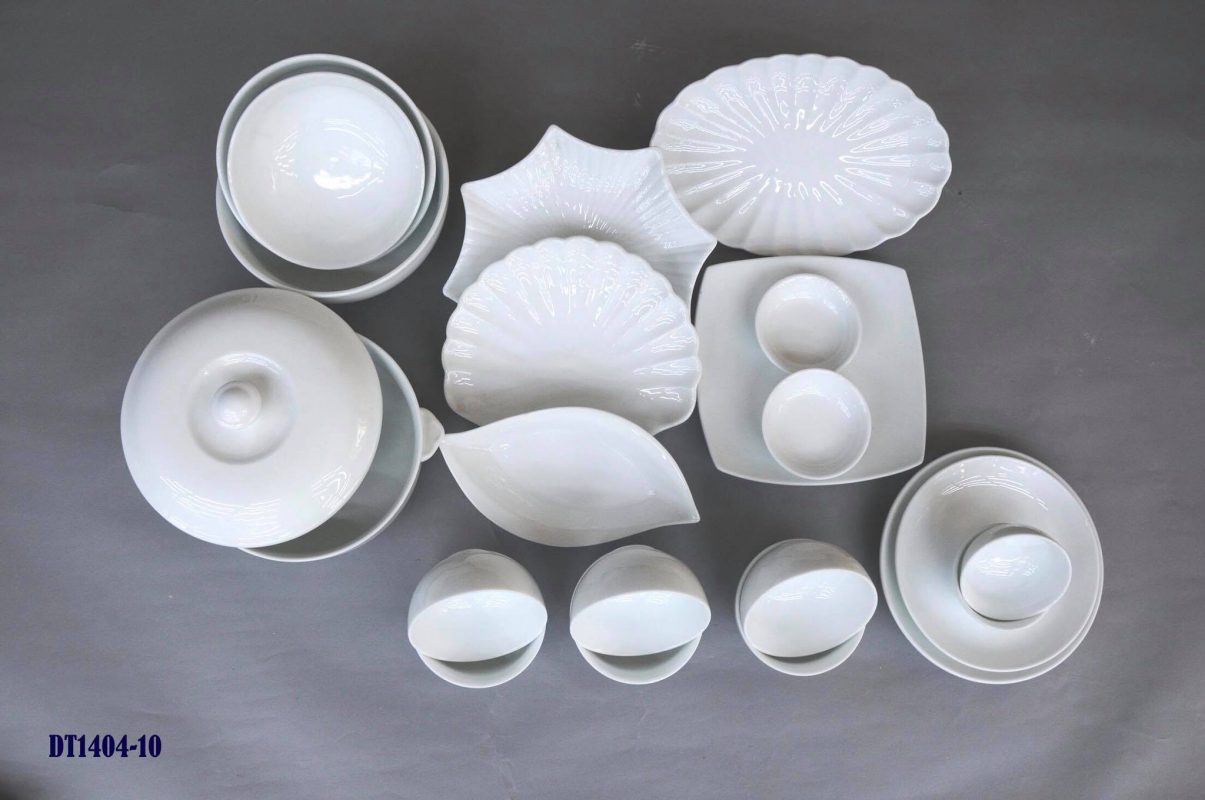 Mức giá bát đĩa trắng sứ Bát Tràng trên thị trường