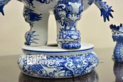 Bộ đỉnh hạc tam sự men lam