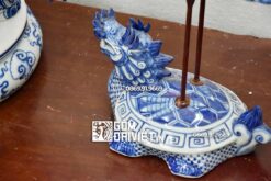 Bộ đỉnh hạc tam sự men lam