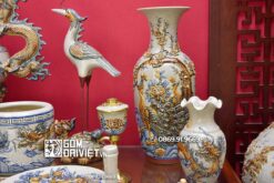 Bộ đồ thờ gia tiên Men Rạn Nổi Bát Tràng 1m97