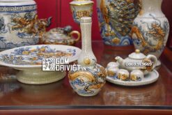 Bộ đồ thờ gia tiên Men Rạn Nổi Bát Tràng 1m97