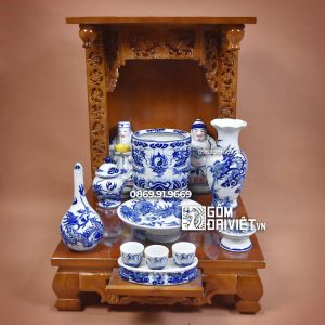 Bộ đồ thờ Thần Tài Giá Rẻ Bát Tràng 48cm