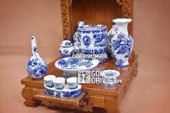 Bộ đồ thờ Thần Tài Giá Rẻ Bát Tràng 48cm