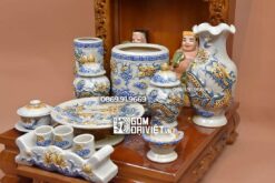 Bộ đồ thờ Men Rạn Nổi Thần Tài Địa Số 8