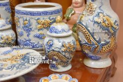 Bộ đồ thờ Men Rạn Nổi Thần Tài Địa Số 8