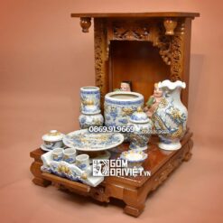 Bộ đồ thờ Men Rạn Nổi Thần Tài Địa Số 8