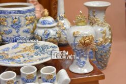 Bộ Đồ Thờ Thần Tài Giá Rẻ Men Rạn Nổi Đầy Đủ