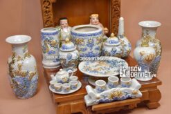 Bộ Đồ Thờ Thần Tài Giá Rẻ Men Rạn Nổi Đầy Đủ