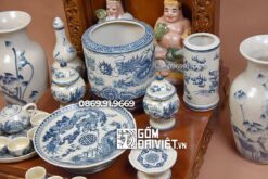 Bộ đồ thờ Thần Tài Gốm Sứ Men Rạn Cổ Đầy Đủ