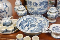 Bộ đồ thờ Thần Tài Gốm Sứ Men Rạn Cổ Đầy Đủ