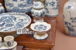 Bộ đồ thờ Thần Tài Gốm Sứ Men Rạn Cổ Đầy Đủ