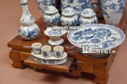 Bộ đồ thờ thần tài men rạn cổ giá rẻ 12 Món