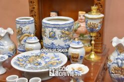 Bộ đồ thờ Thần Tài Men Rạn Tài Đức 08