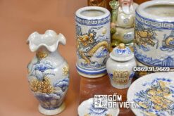 Bộ đồ thờ Thần Tài Men Rạn Tài Đức 08