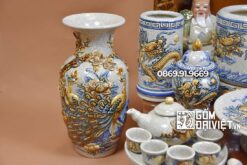 Bộ Đồ Thờ Thần Tài Ông Địa - Gốm Sứ Bát Tràng