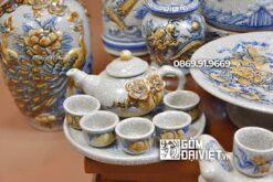 Bộ Đồ Thờ Thần Tài Ông Địa - Gốm Sứ Bát Tràng