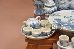 Bộ đồ thờ Thần Tài Thổ Địa Men Rạn Giá Rẻ 05