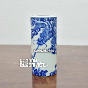 Ống Hương Men Rong vẽ Rồng 23cm