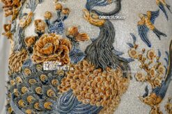 Lọ Lục Bình Bách Điểu Ngàn Hoa Men Rạn Nổi 1m6