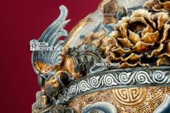 Lộc Bình Men Rạn Đắp 3D Nổi Phúc Lộc Thọ 1m6