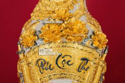 Lộc Bình Men Rạn Nổi Phúc Lộc Thọ Dát Vàng 18K 1m4