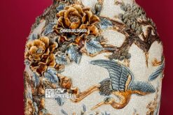 Lộc Bình Tùng Hạc Diên Niên Men Rạn Nổi 1m4